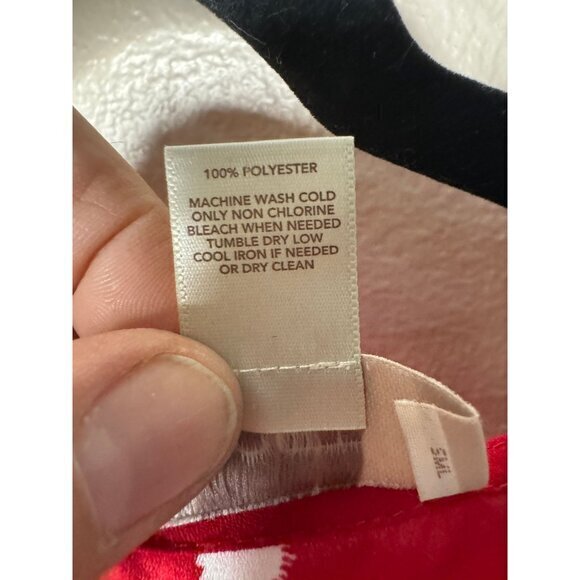 Loft Outlet Women's Red Polka Dot Blouse size X-small sleeveless round neck - Picture 6 of 6